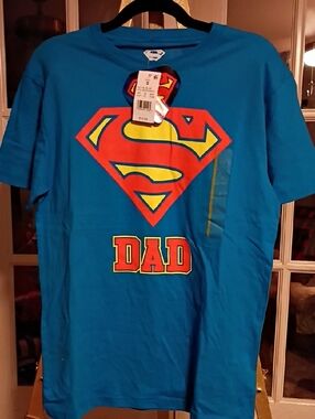 DC Comics Blue Tee with Red and Yellow Superman Shield - DAD
